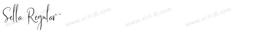 Sella Regular字体转换